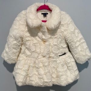 Faux fur baby girl coat